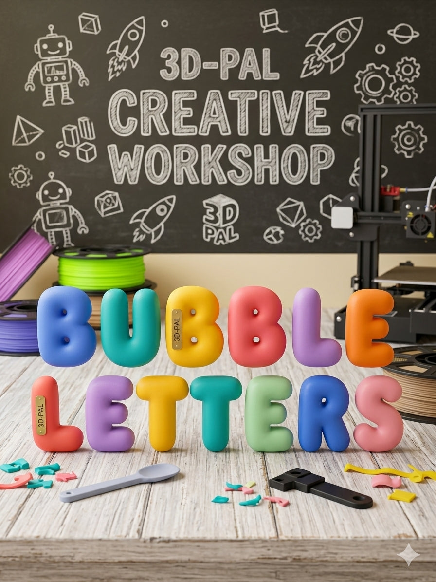 3D Bubble Letters & Numbers