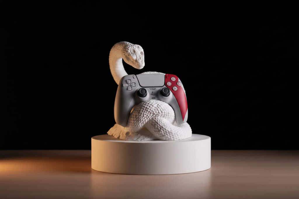 Snake Stand with Controller on Podium